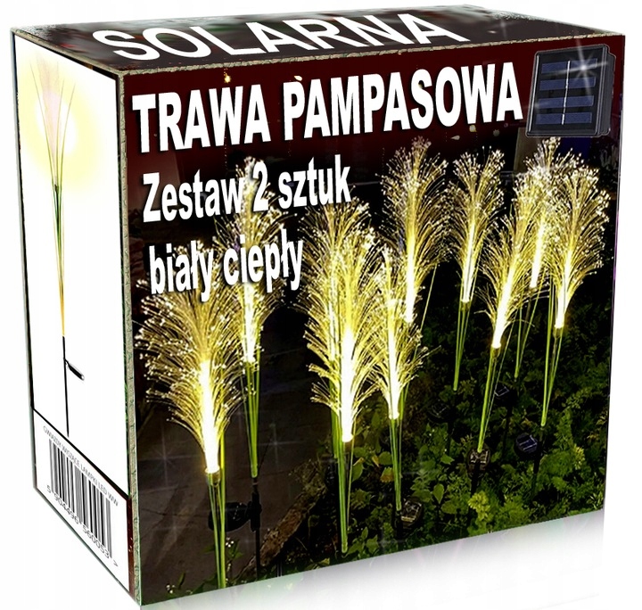 Azaris vstavaná solárna lampa, biela, 75 cm, 2 ks.